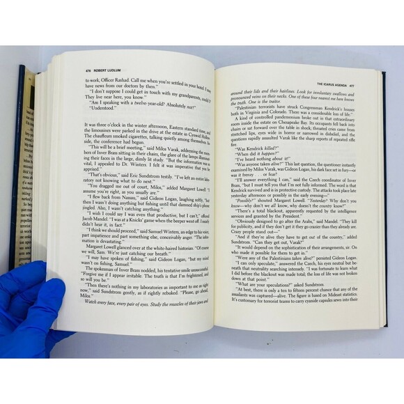 Robert Ludlum The Icarus Agenda  First Edition  1988  Hardcover w/Dust Jacket - Picture 3 of 11